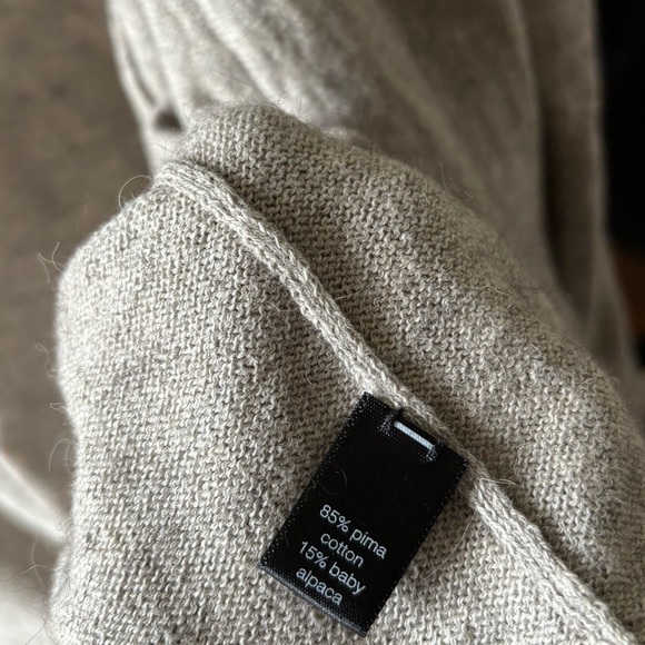 Peruvian Connection | Pima cotton baby alpaca cardigan | size large - Picture 6 of 6